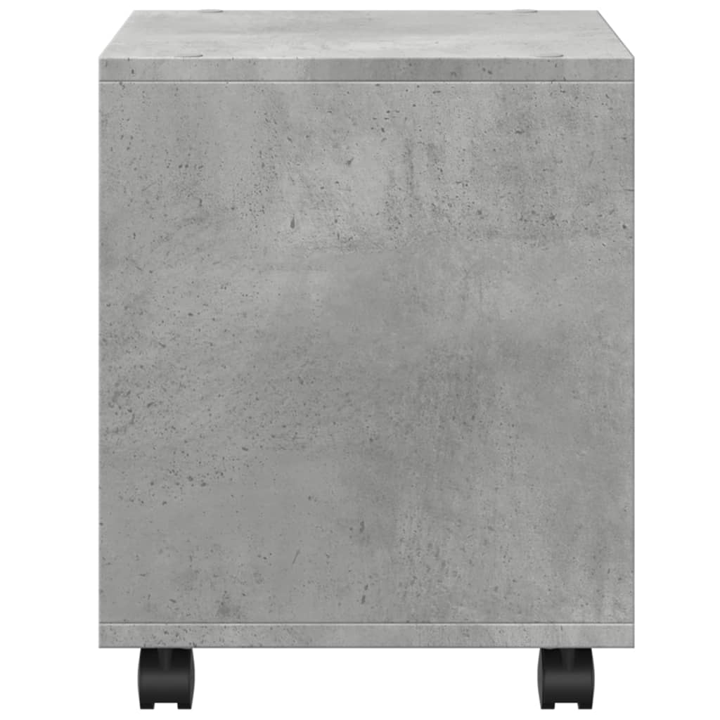 Rolling Cabinet Concrete Grey 37x33x42.5 cm Engineered Wood