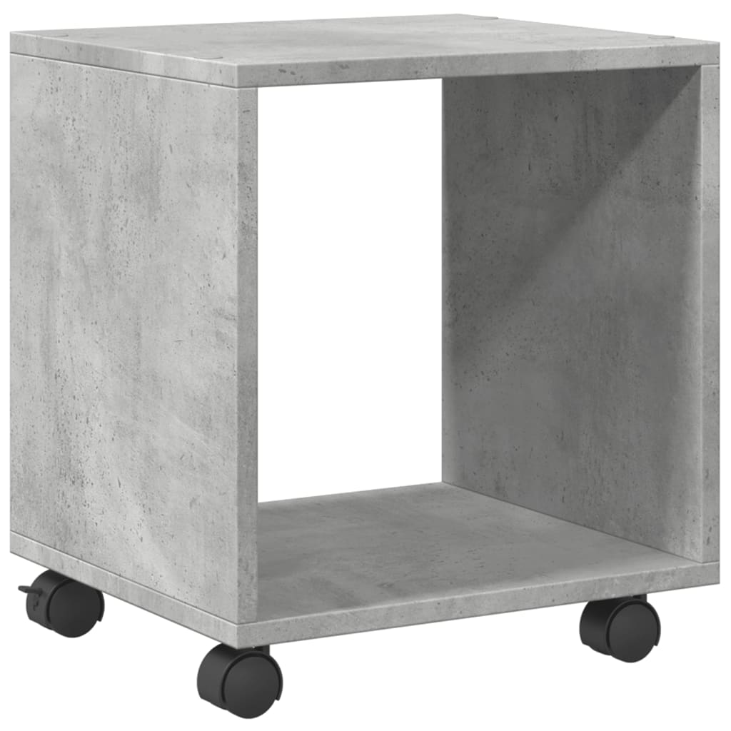 Rolling Cabinet Concrete Grey 37x33x42.5 cm Engineered Wood