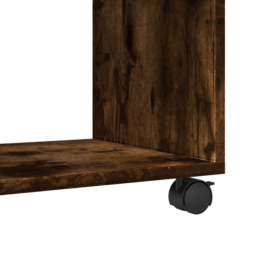 Rolling Cabinet Smoked Oak 37x33x42.5 cm Engineered Wood
