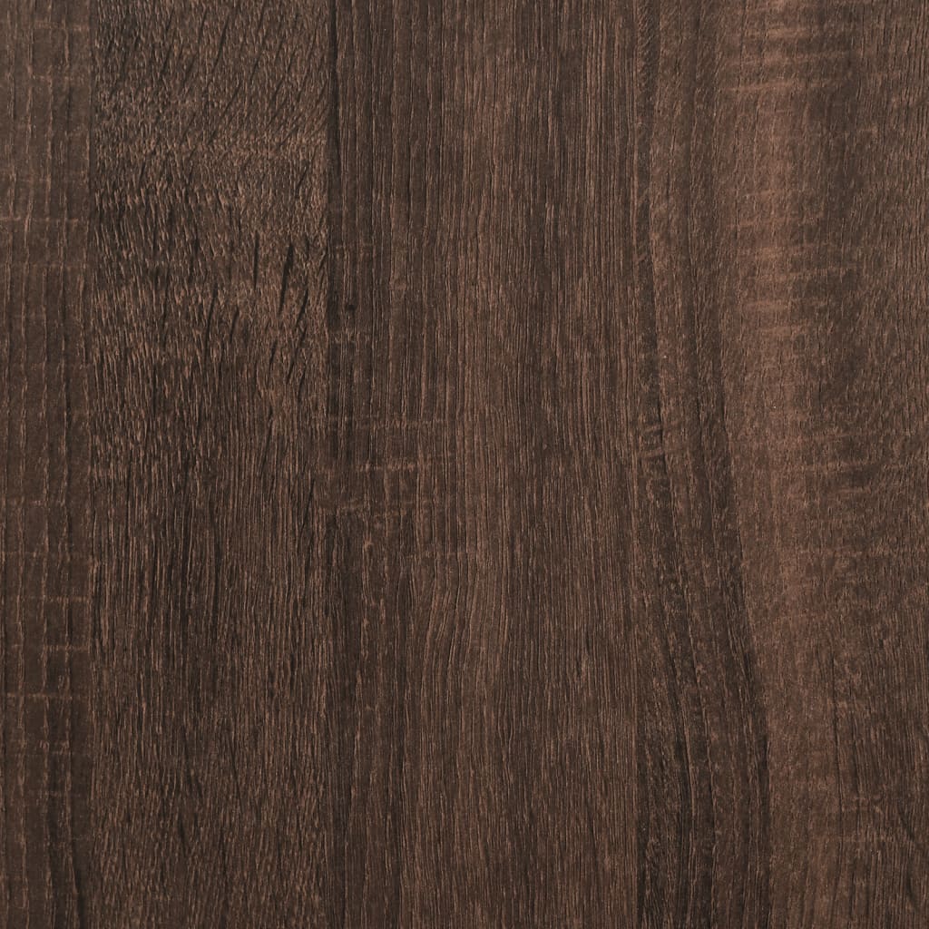 Rolling Cabinet Brown Oak 37x33x42.5 cm Engineered Wood