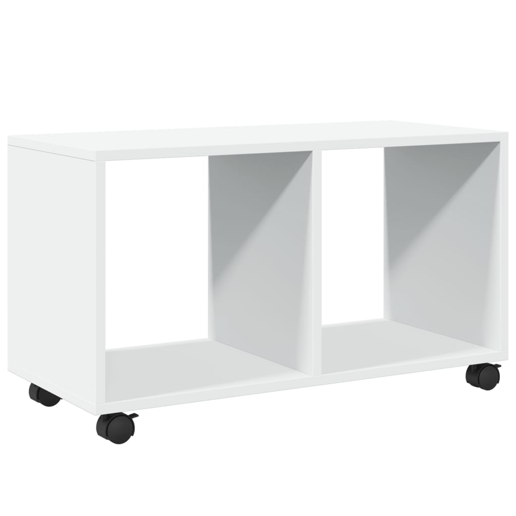 Rolling Cabinet White 72x33x42.5 cm Engineered Wood