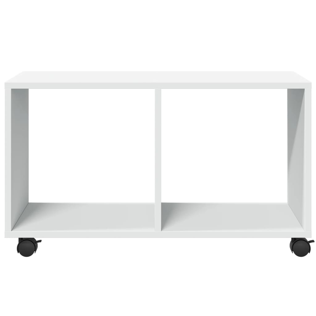 Rolling Cabinet White 72x33x42.5 cm Engineered Wood