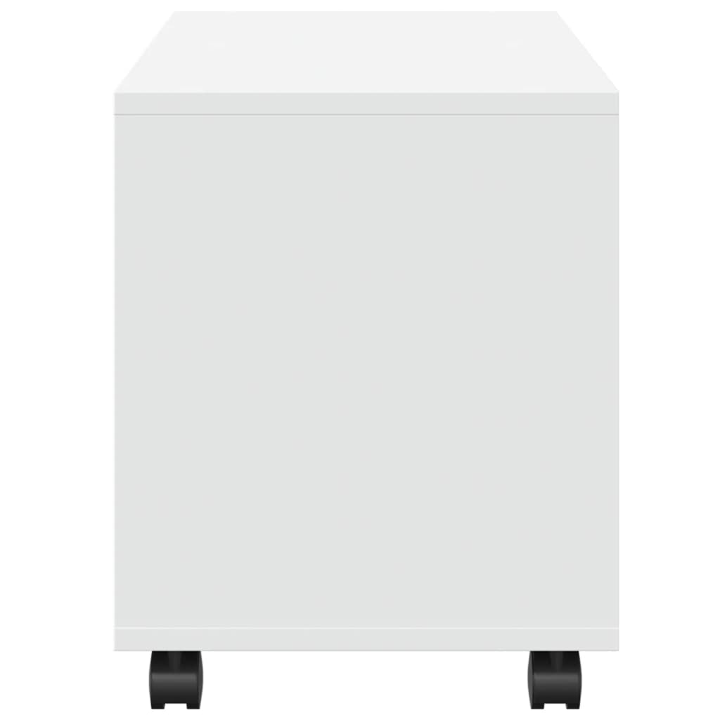 Rolling Cabinet White 72x33x42.5 cm Engineered Wood