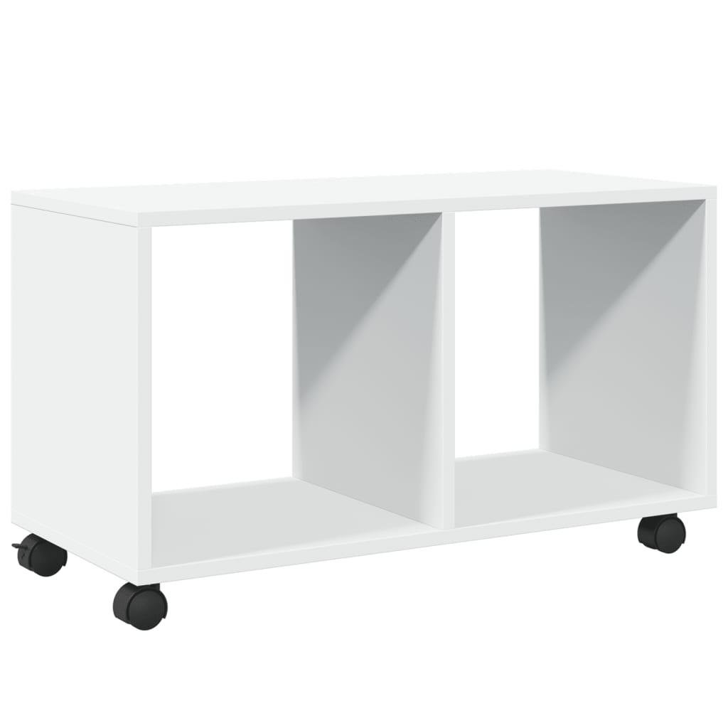 Rolling Cabinet White 72x33x42.5 cm Engineered Wood