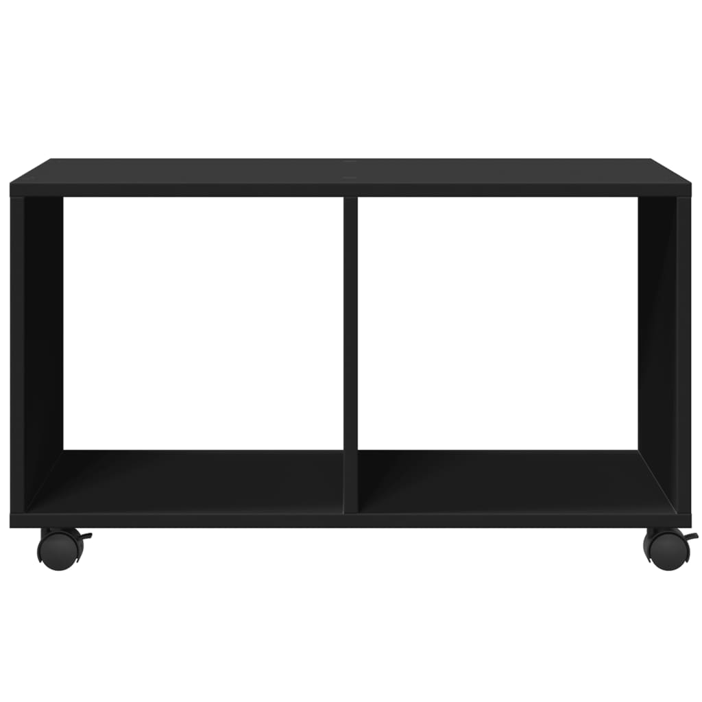 Rolling Cabinet Black 72x33x42.5 cm Engineered Wood