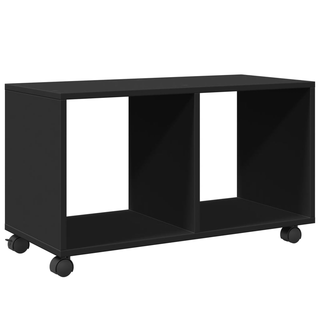 Rolling Cabinet Black 72x33x42.5 cm Engineered Wood