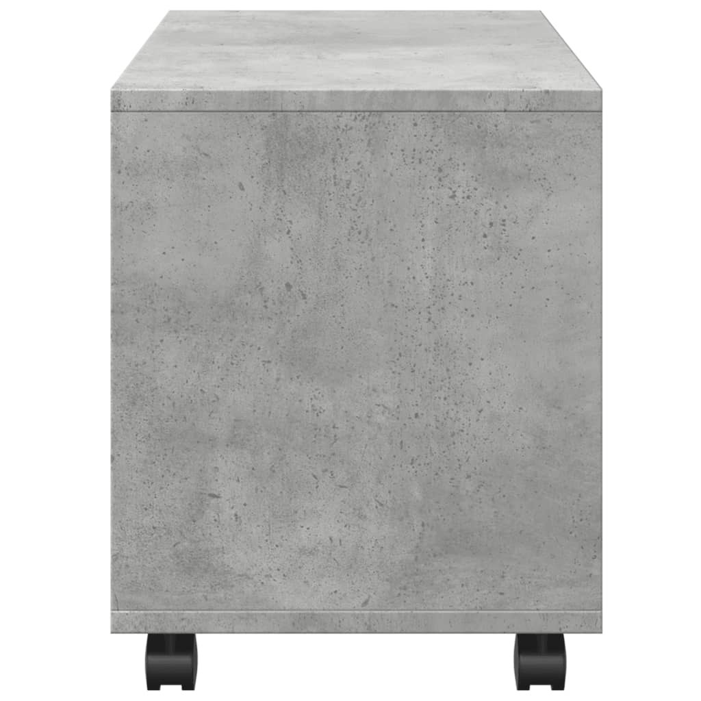 Rolling Cabinet Concrete Grey 72x33x42.5 cm Engineered Wood