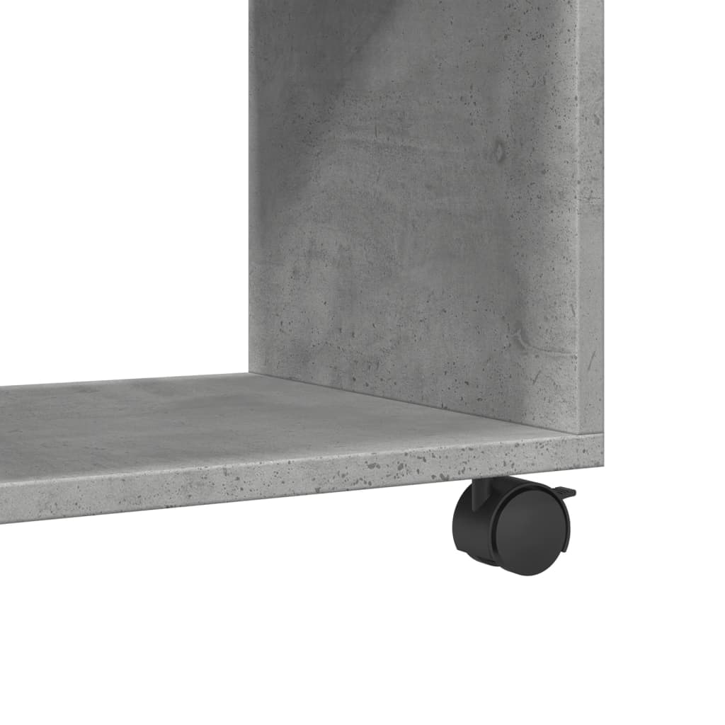 Rolling Cabinet Concrete Grey 72x33x42.5 cm Engineered Wood