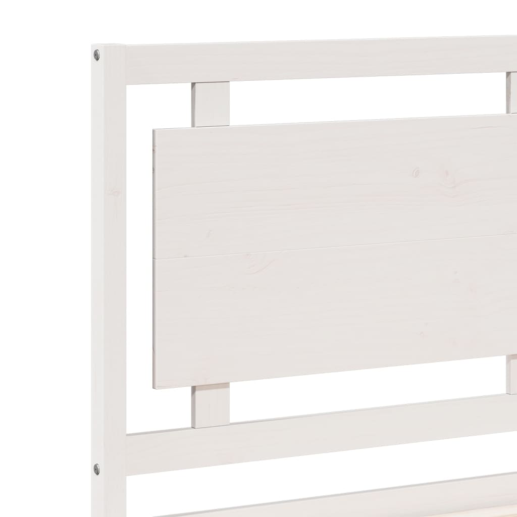Extra Long Bed Frame without Mattress White 160x210 cm Solid Wood