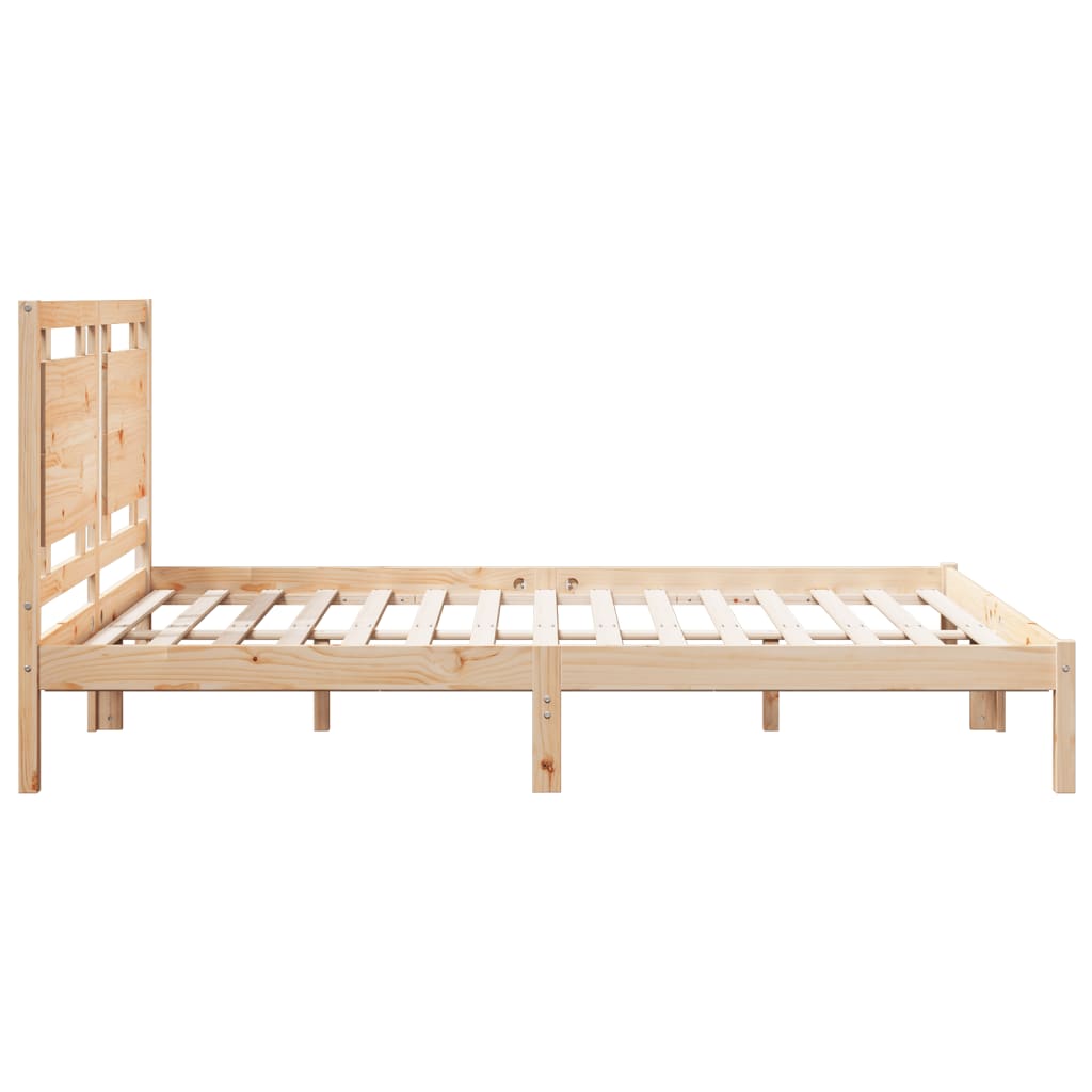Extra Long Bed Frame without Mattress 160x220 cm Solid Wood