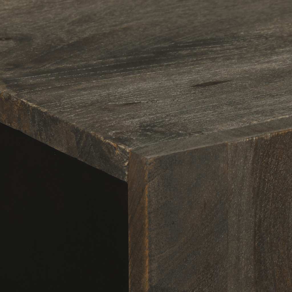 3 Piece Sideboards Black 60x33x75 cm Solid Wood Mango