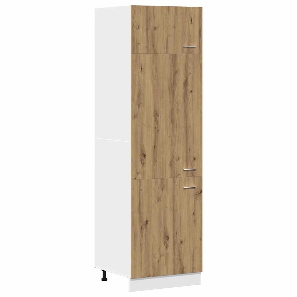 Refrigerator Cabinet Lyon Artisan Oak 60x57x207 cm Engineered Wood