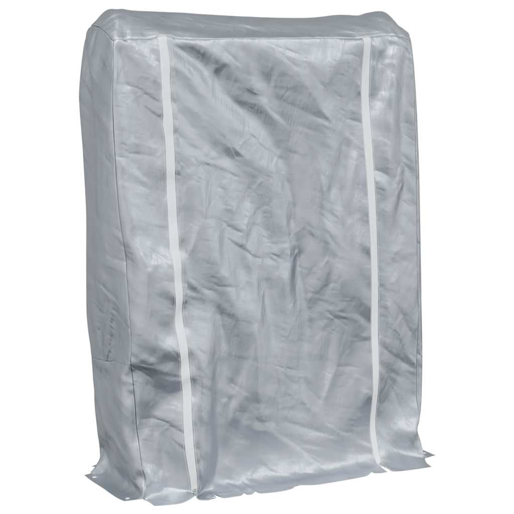 Firewood Rack with Rain Cover 100x25x150 cm Galvanised steel