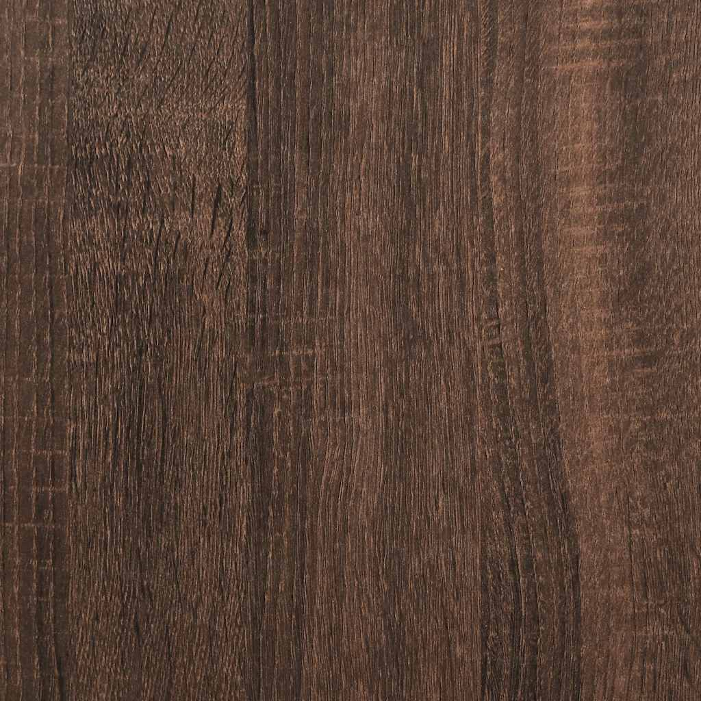 2 Piece Kitchen Cabinet Set Brown Oak Engineered Wood