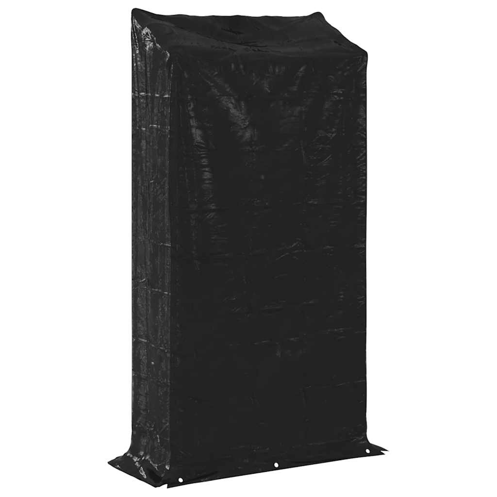 Firewood Rack with Rain Cover 100x40x200 cm Galvanised Steel