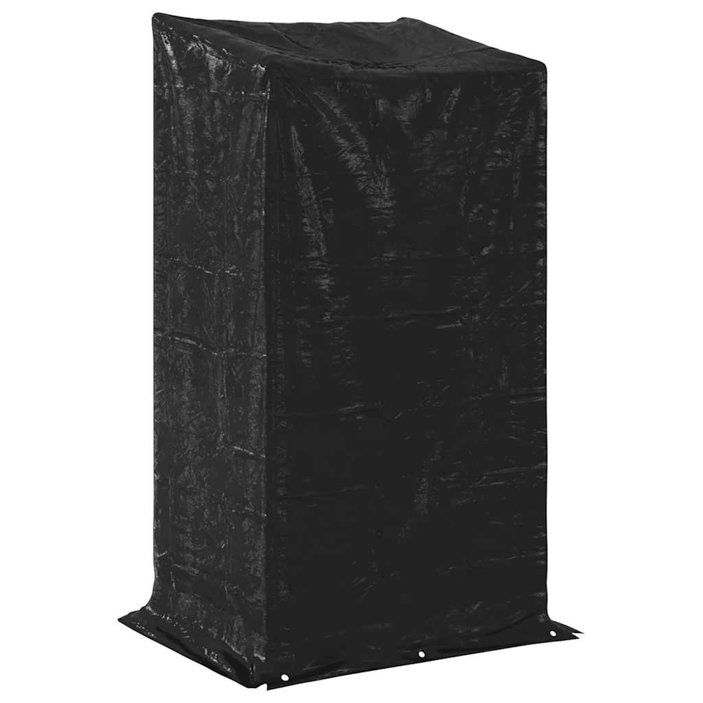 Firewood Rack with Rain Cover 100x80x200 cm Galvanised Steel