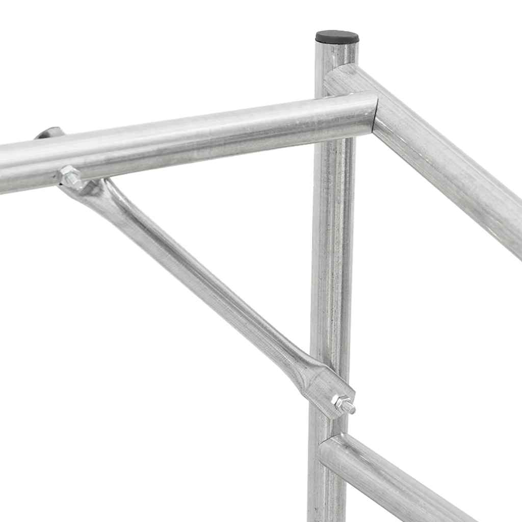 Firewood Rack with Rain Cover 100x80x200 cm Galvanised Steel
