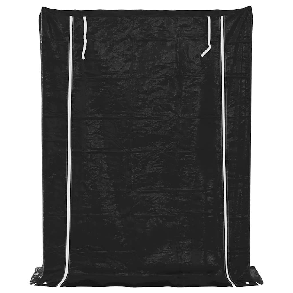 Firewood Rack with Rain Cover 150x40x200 cm Galvanised Steel