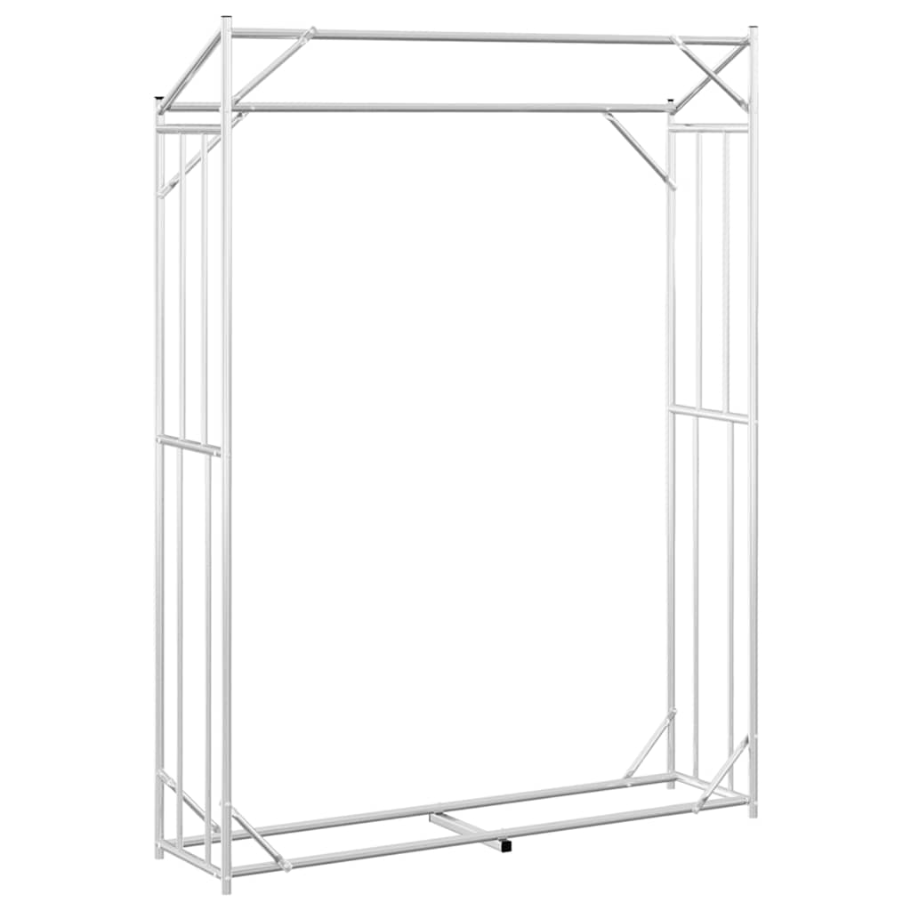 Firewood Rack with Rain Cover 150x40x200 cm Galvanised Steel