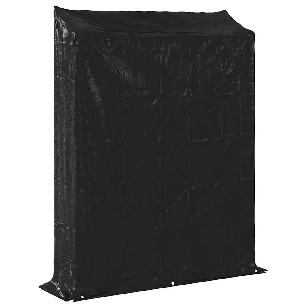 Firewood Rack with Rain Cover 150x40x200 cm Galvanised Steel