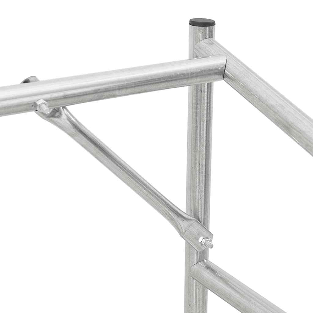 Firewood Rack with Rain Cover 150x40x200 cm Galvanised Steel