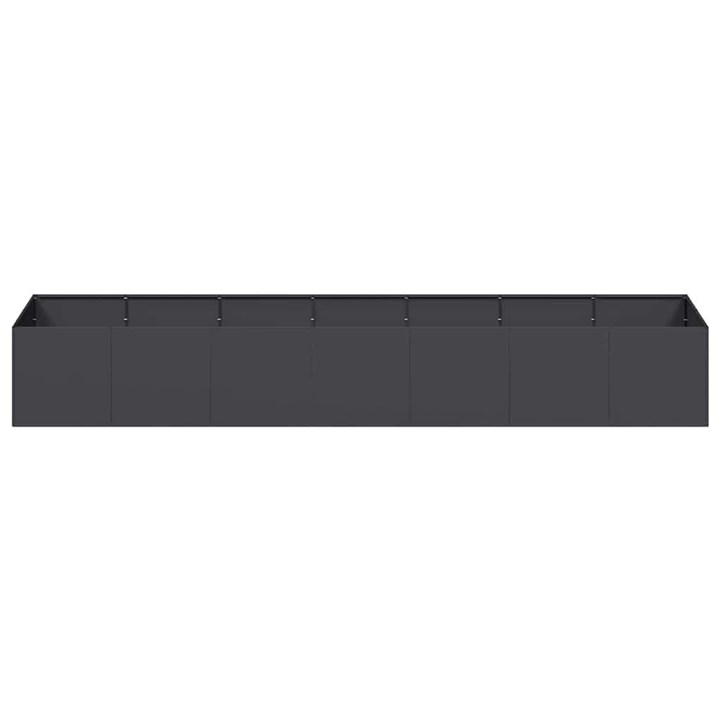 Planter Black 280x80x40 cm Steel