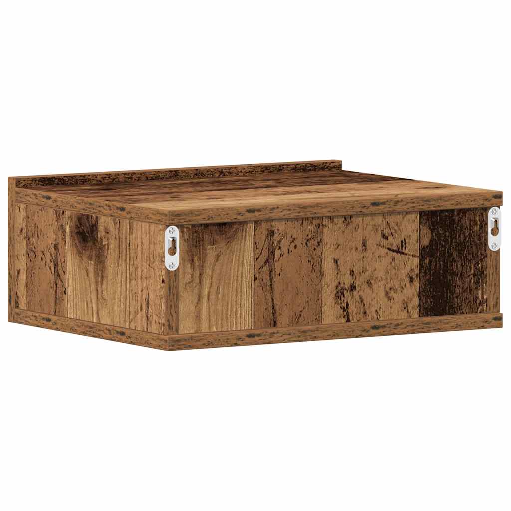 Floating Nightstand Old Wood 40x32x15 cm Engineered Wood