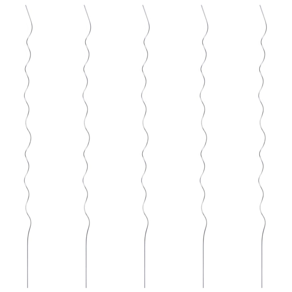 5 pcs Spiral Plant Supports 170 cm Galvanised Steel