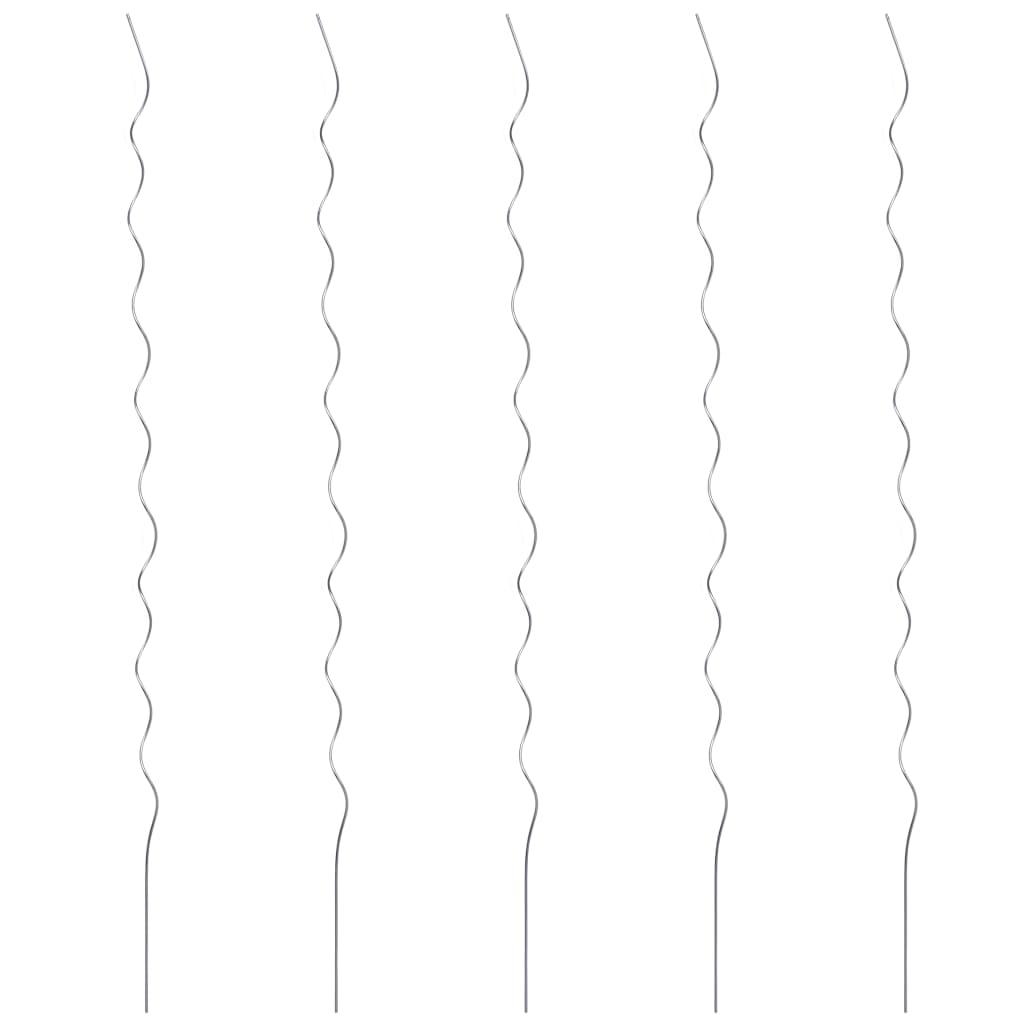5 pcs Spiral Plant Supports 110 cm Galvanised Steel