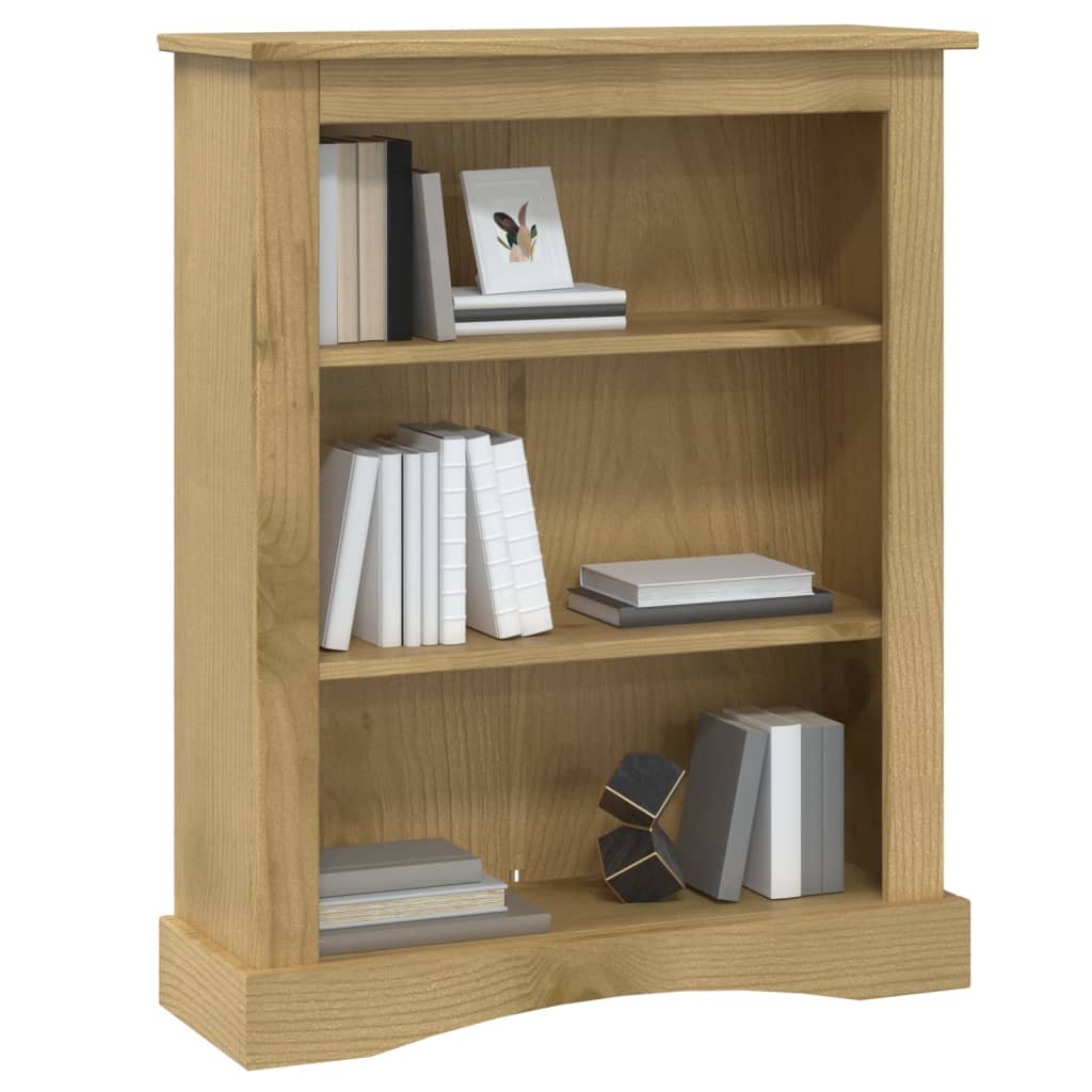 3-Tier Bookcase Mexican Pine Corona Range 80x29x100 cm