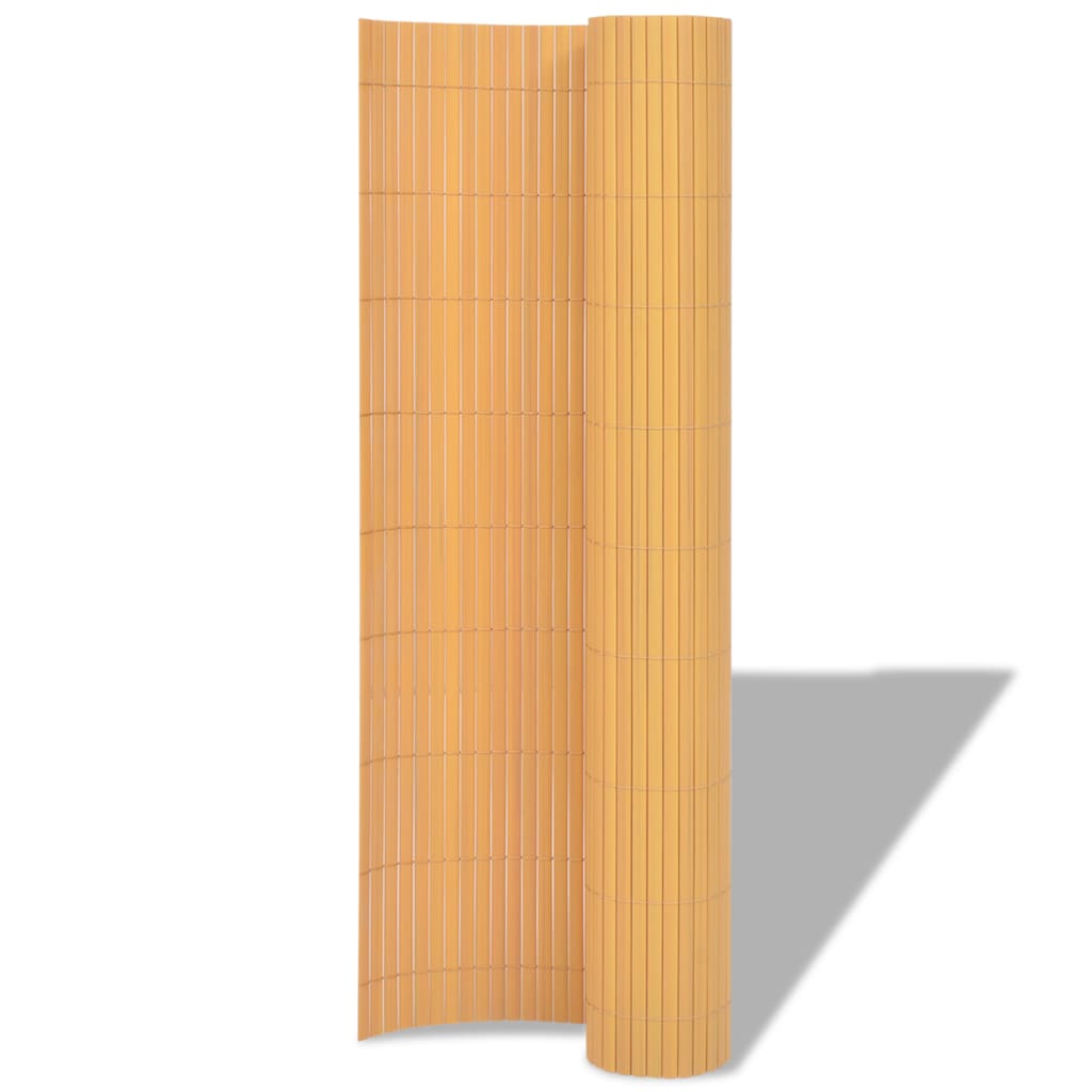 Double-Sided Garden Fence PVC 90x500 cm Yellow