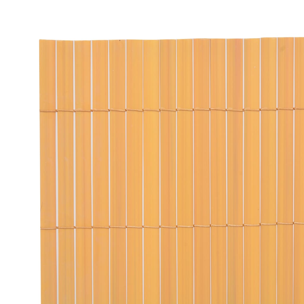 Double-Sided Garden Fence PVC 90x500 cm Yellow