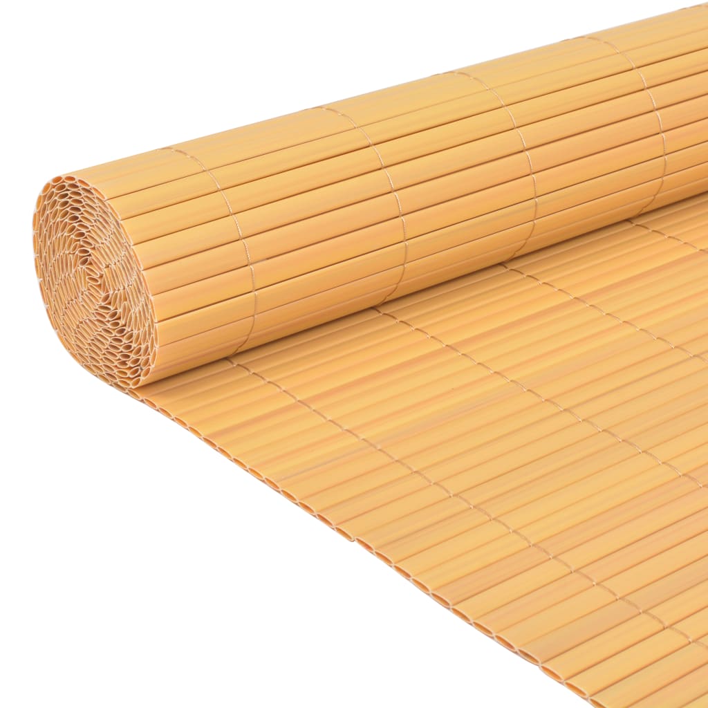 Double-Sided Garden Fence PVC 90x500 cm Yellow