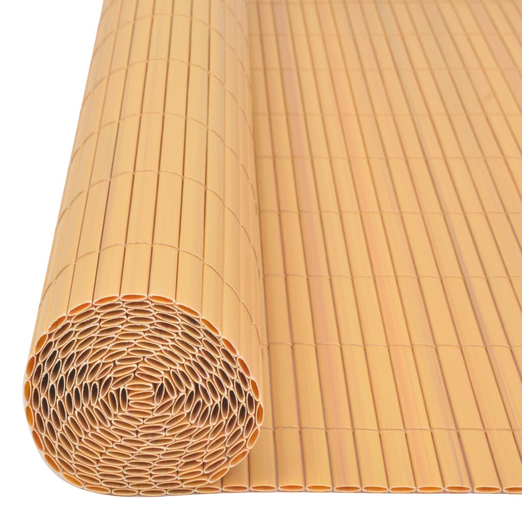 Double-Sided Garden Fence PVC 90x500 cm Yellow