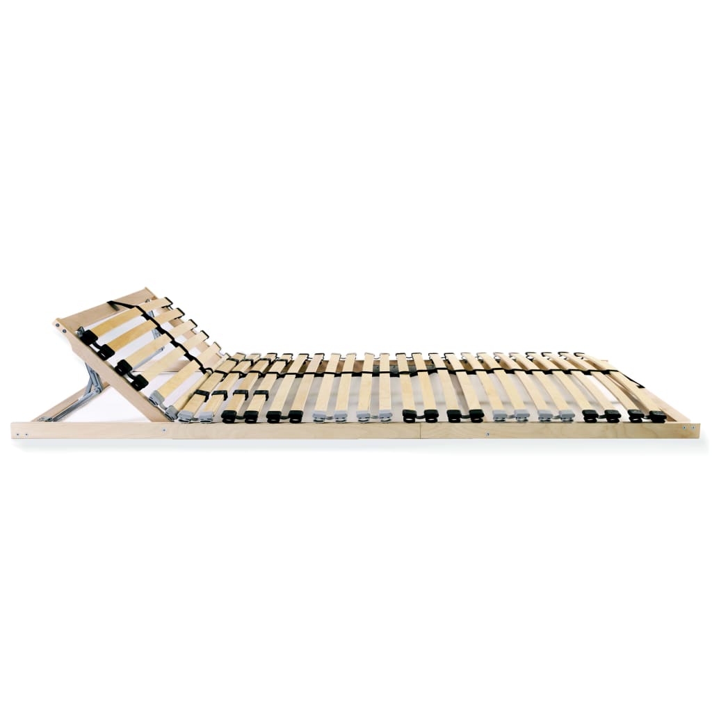 Slatted Bed Base without Mattress with 28 Slats 7 Zones 70x200 cm