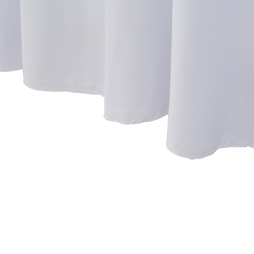 2 pcs Stretch Table Covers with Skirt 120x60.5x74 cm White