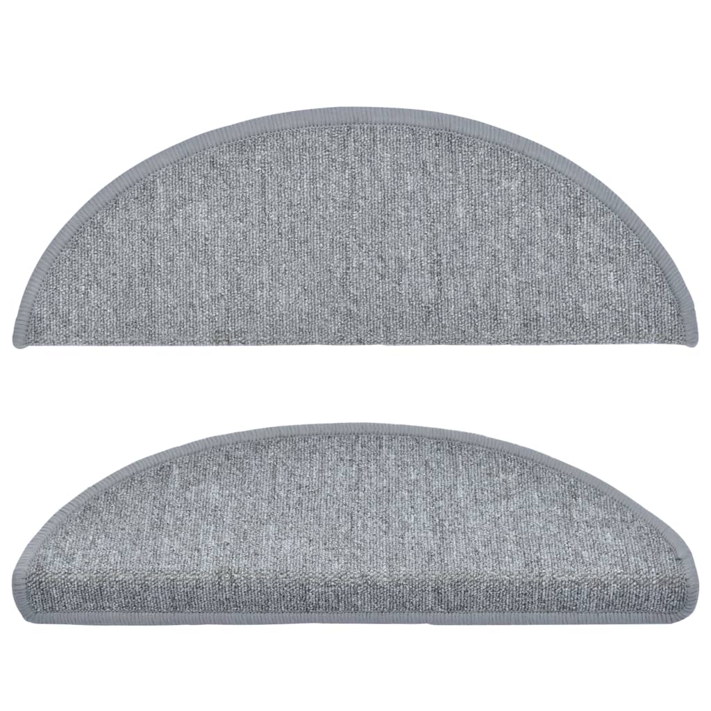 Carpet Stair Treads 15 pcs Light Grey 65x24x4 cm