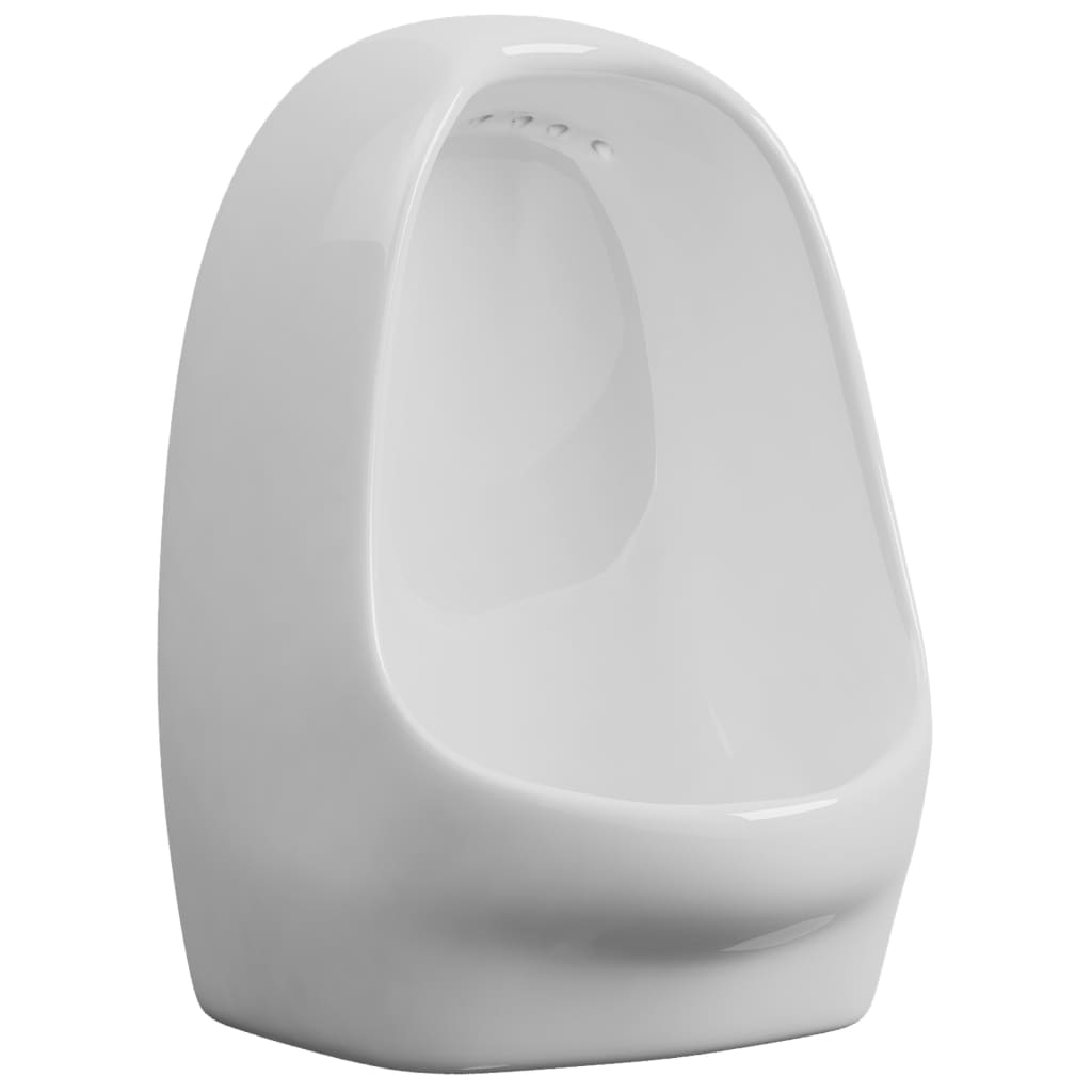 Wall Hung Urinal with Flush Valve Ceramic White