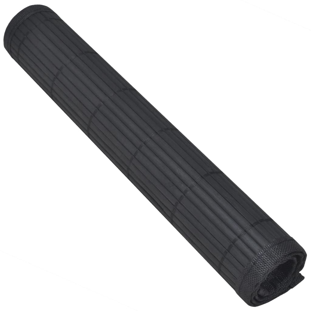 6 Bamboo Placemats 30 x 45 cm Black