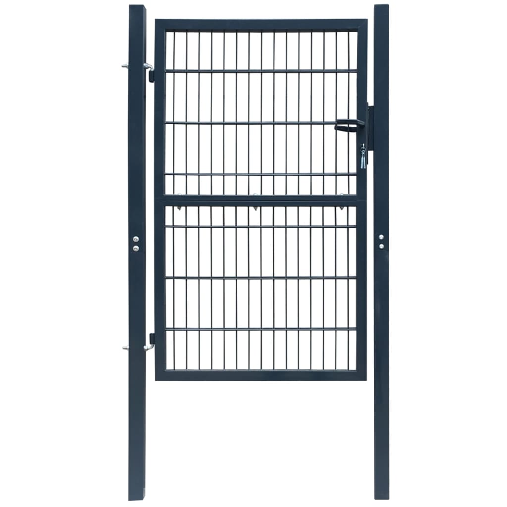 Fence Gate Steel 106x248 cm Anthracite