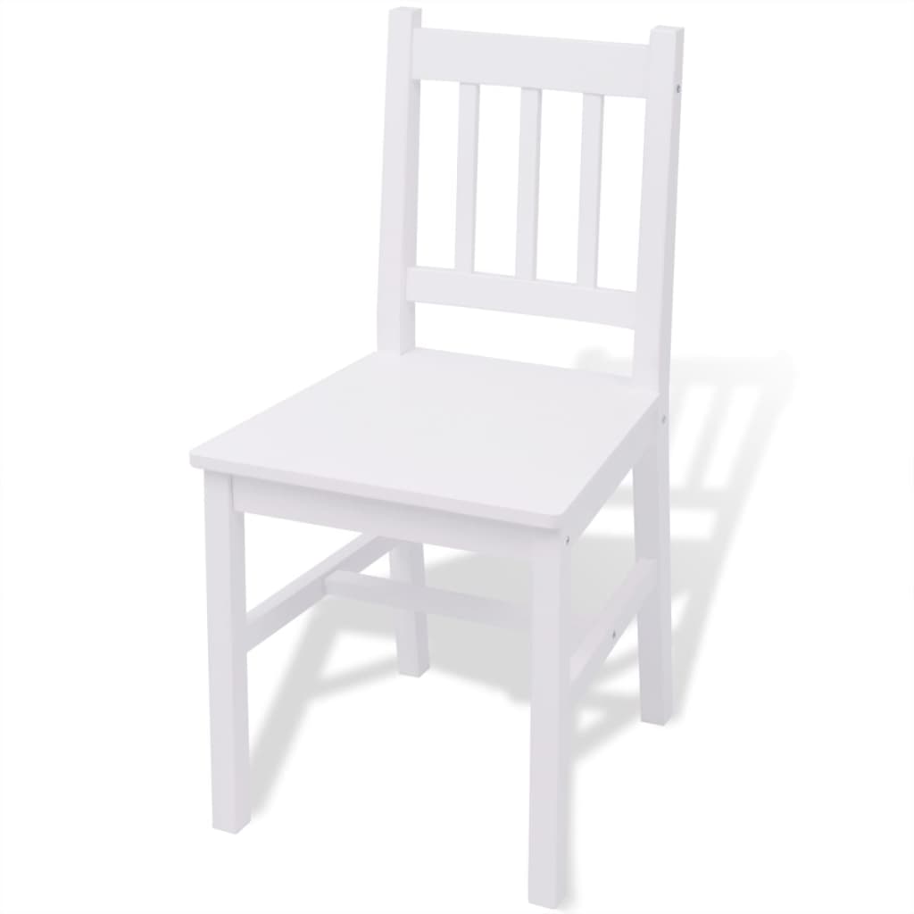 Five Piece Dining Set Pinewood White