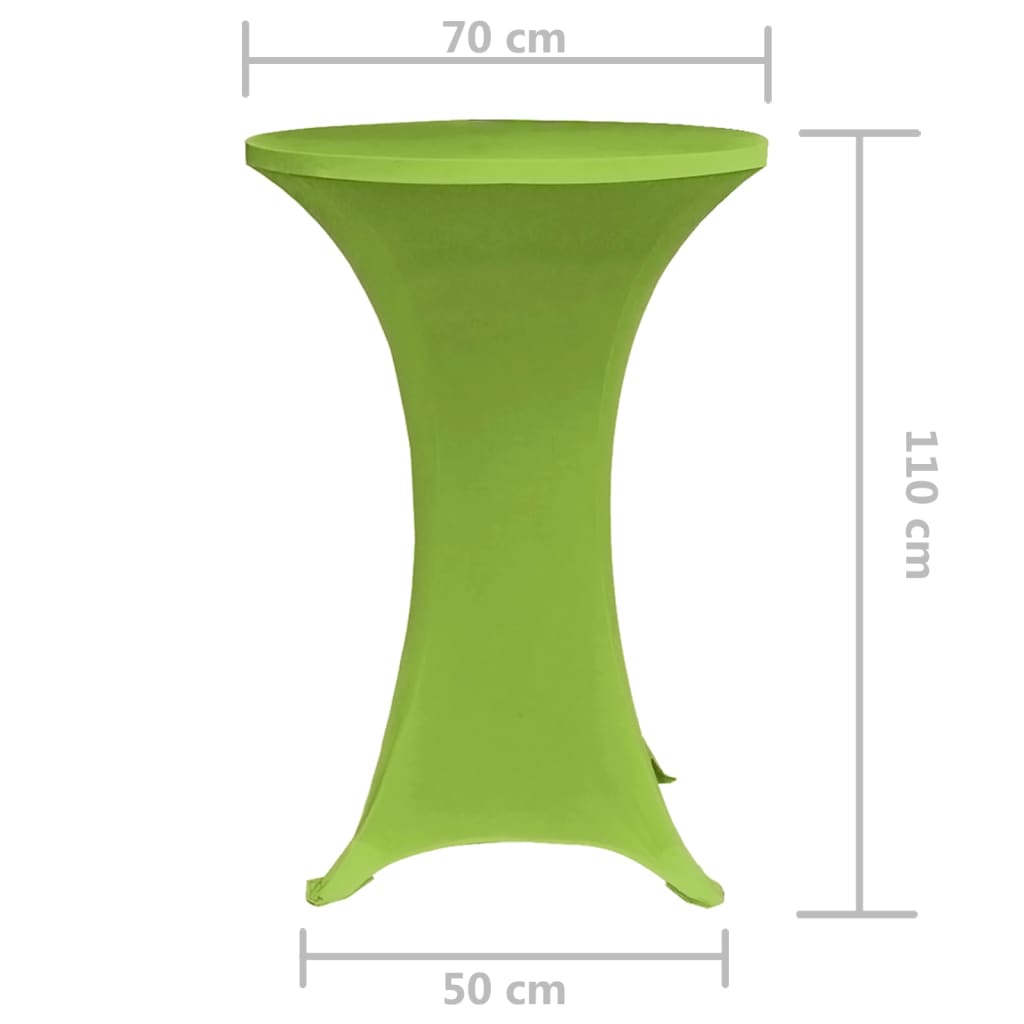 Stretch Table Cover 2 pcs 70 cm Green