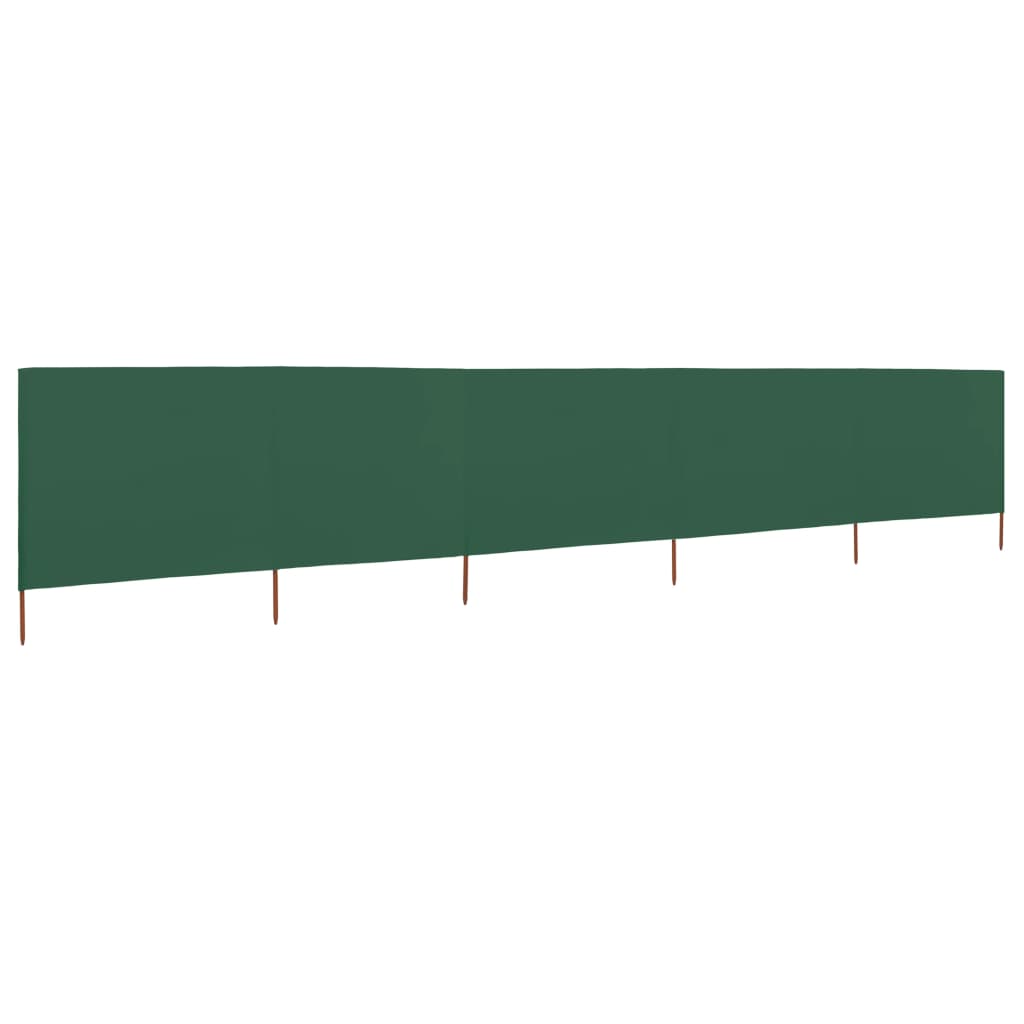 5-panel Wind Screen Fabric 600x120 cm Green