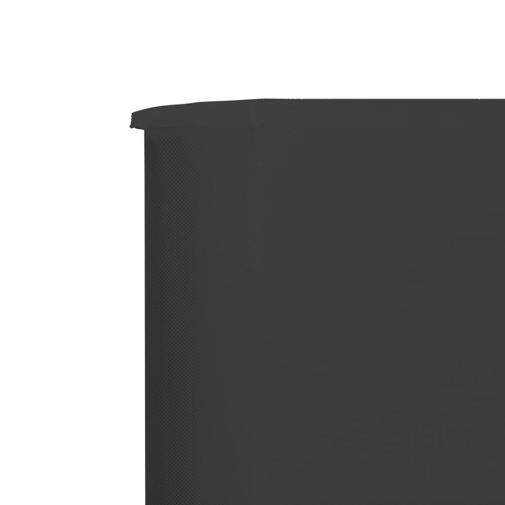 5-panel Wind Screen Fabric 600x160 cm Anthracite