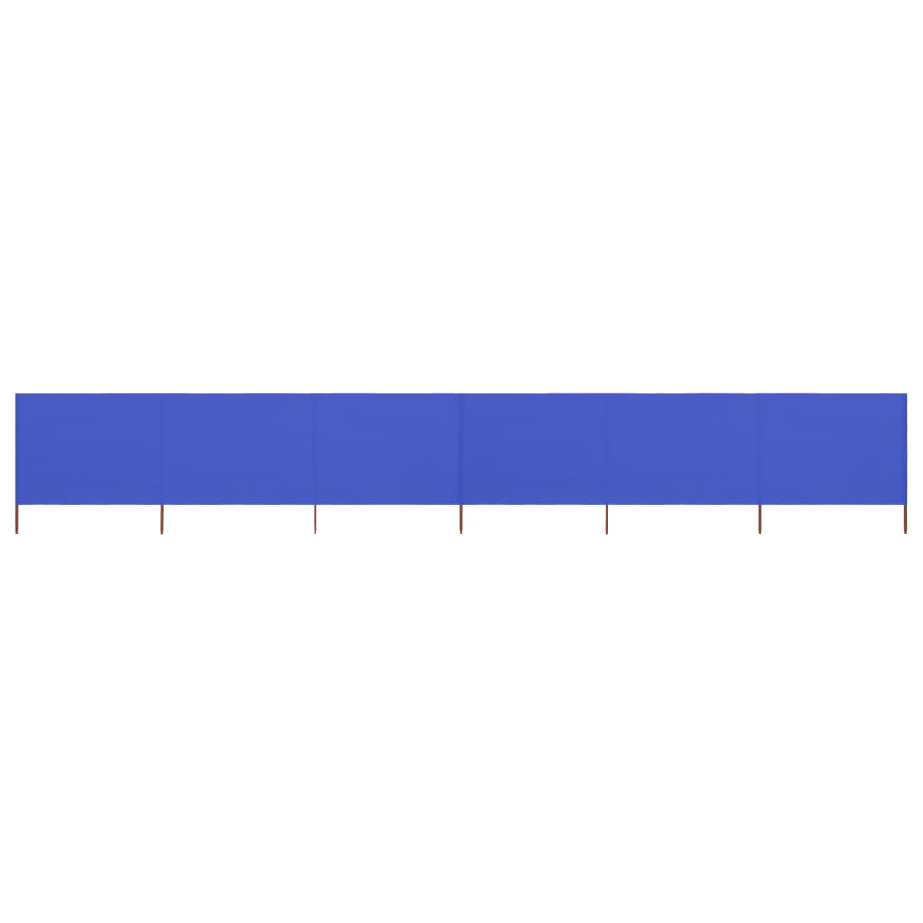 6-panel Wind Screen Fabric 800x80 cm Azure Blue