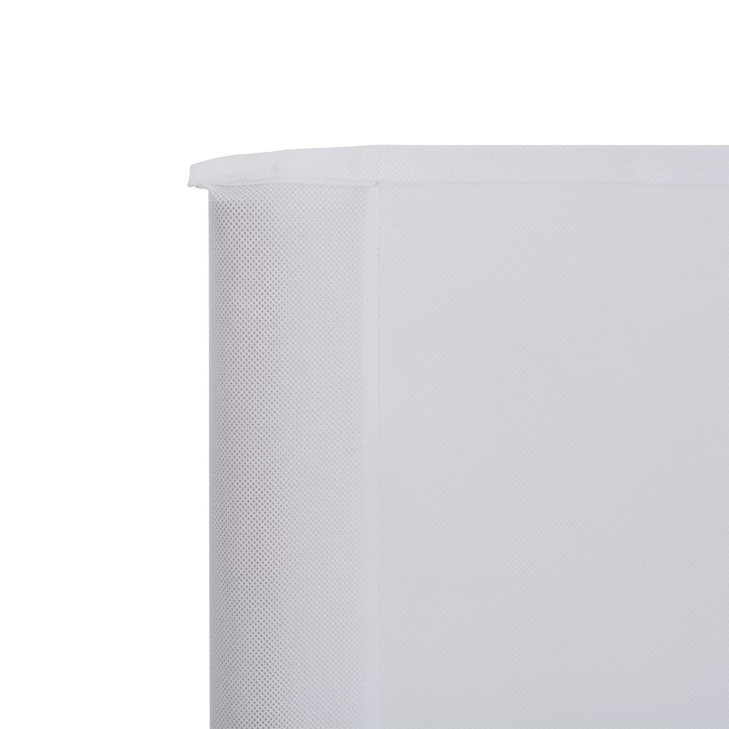 6-panel Wind Screen Fabric 800x160 cm Sand White