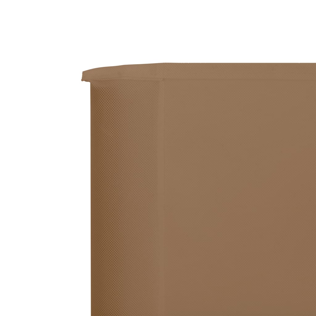 6-panel Wind Screen Fabric 800x160 cm Taupe