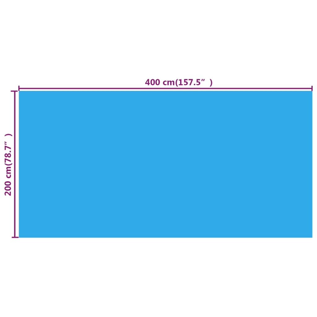 Pool Cover Blue 400x200 cm PE