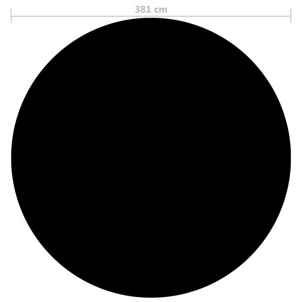 Pool Cover Black 381 cm PE