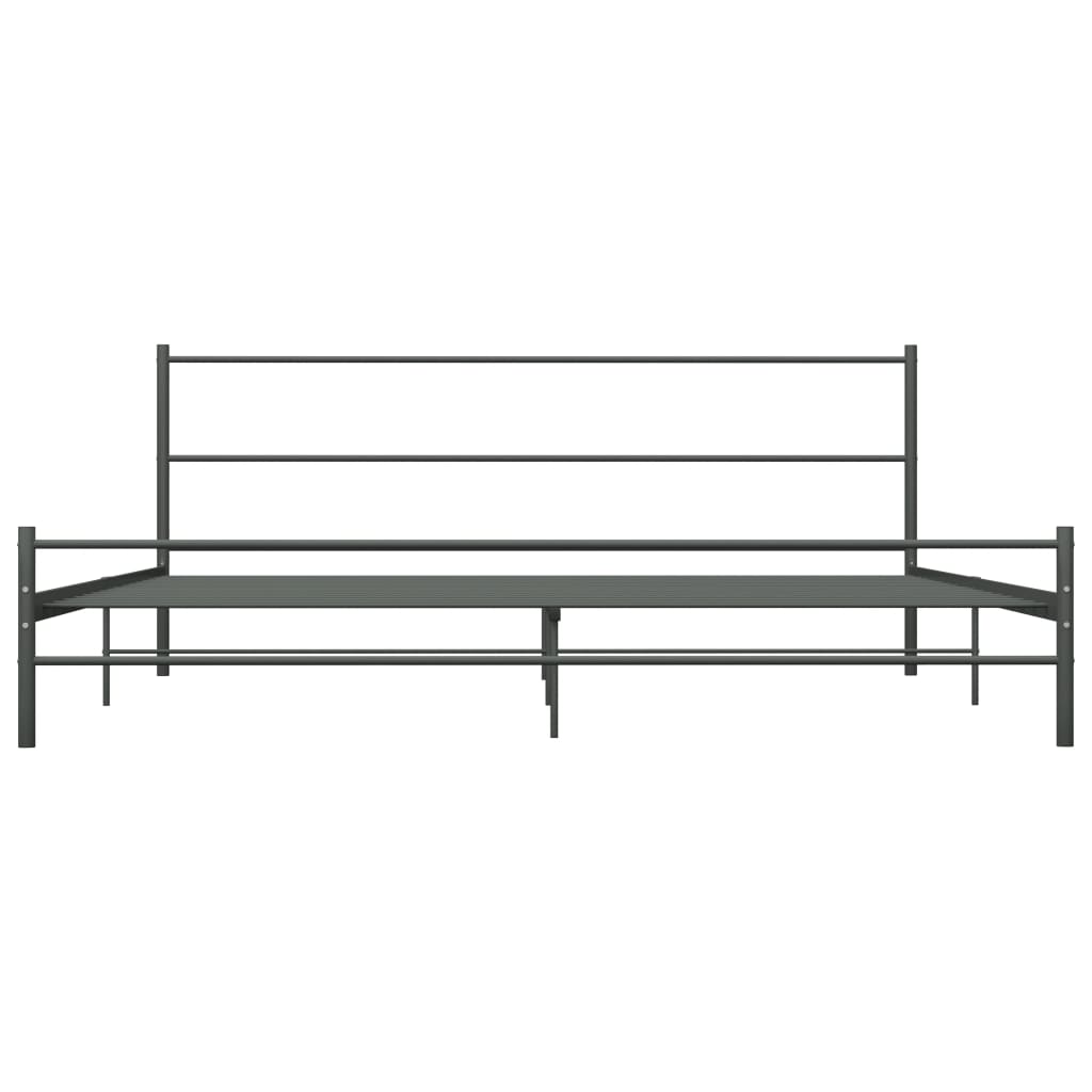 284687 vidaXL Bed Frame without Mattress Grey Metal 200x200 cm